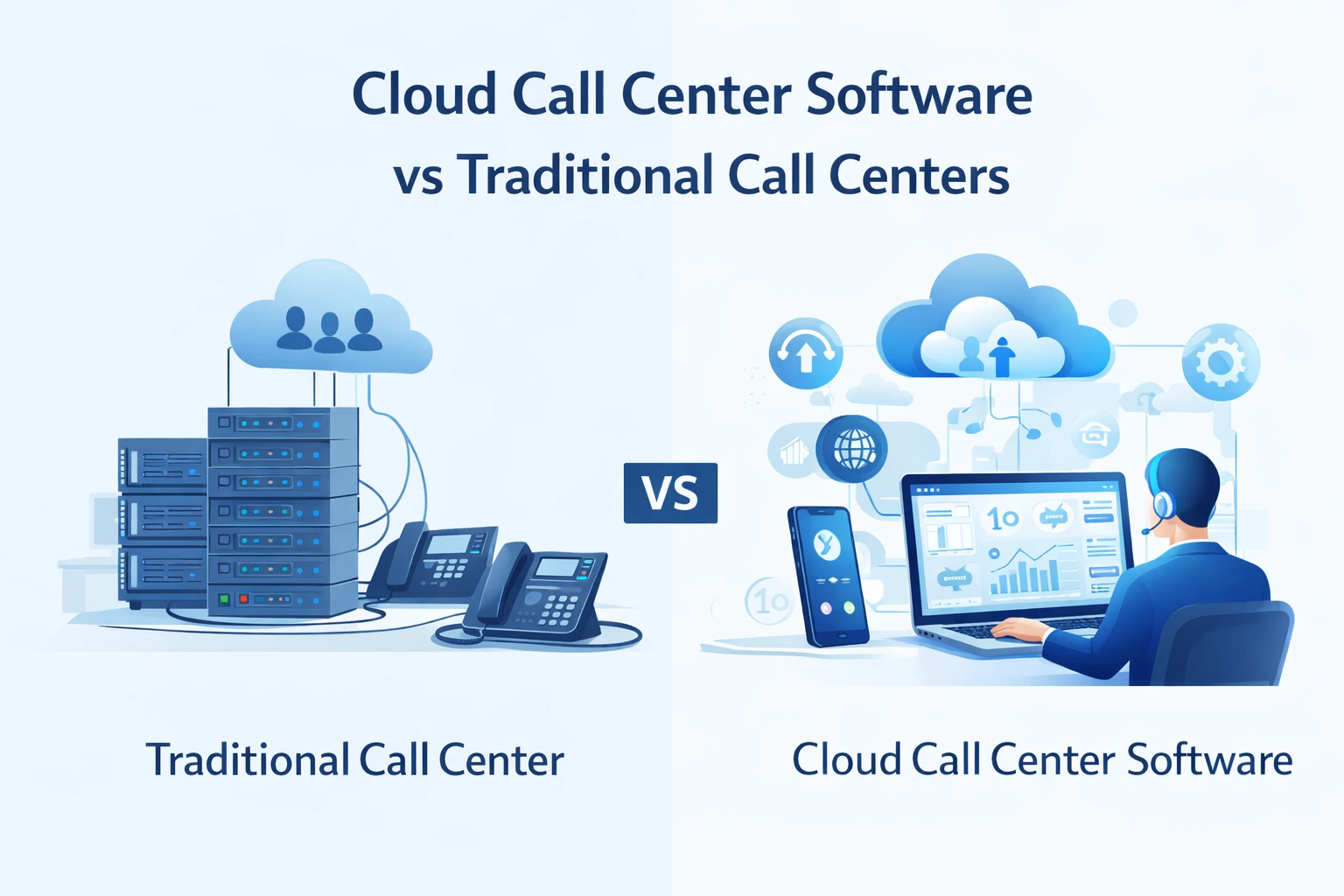 Cloud Call Center Software vs Traditional Call Centers