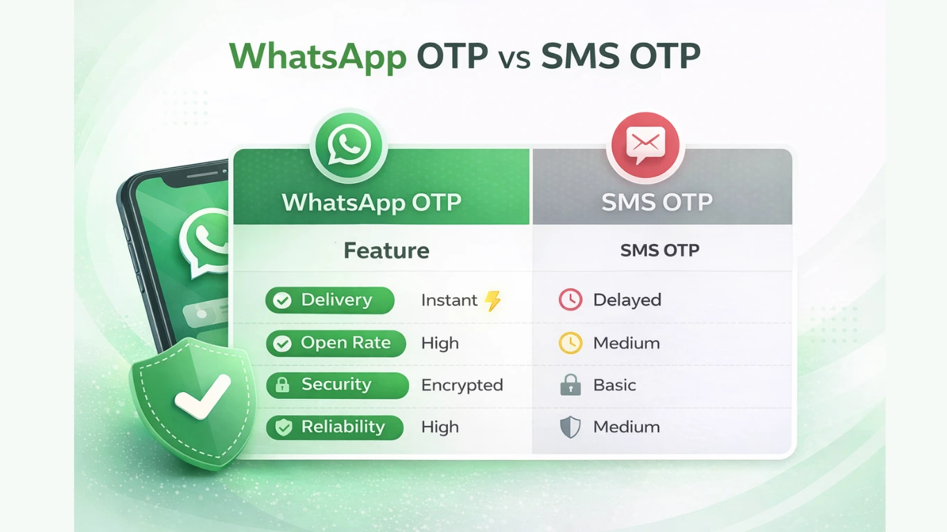 WhatsApp OTP vs SMS OTP