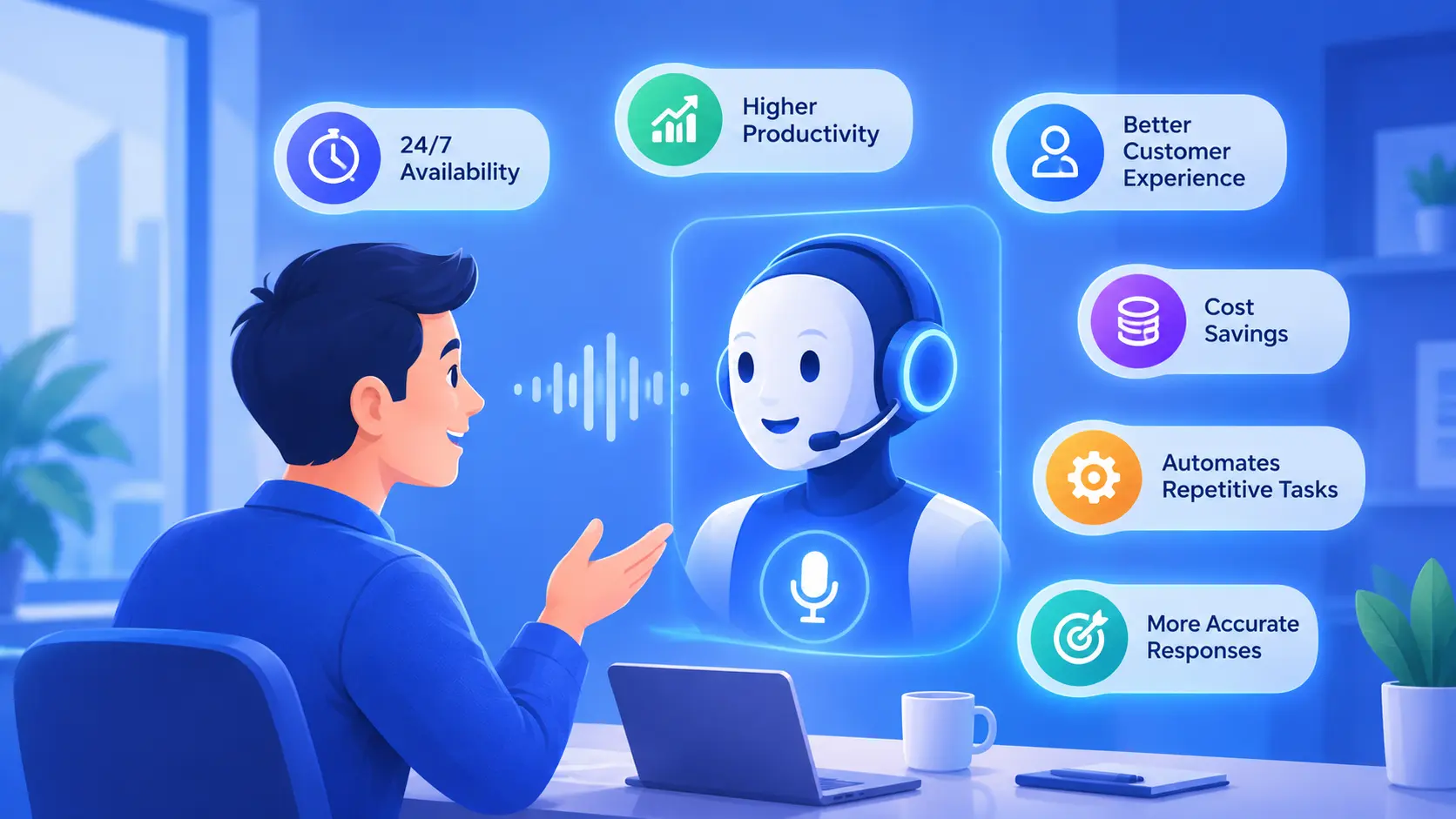 Benefits of Using an AI Voice Agent Benefits of Using an AI Voice Agent