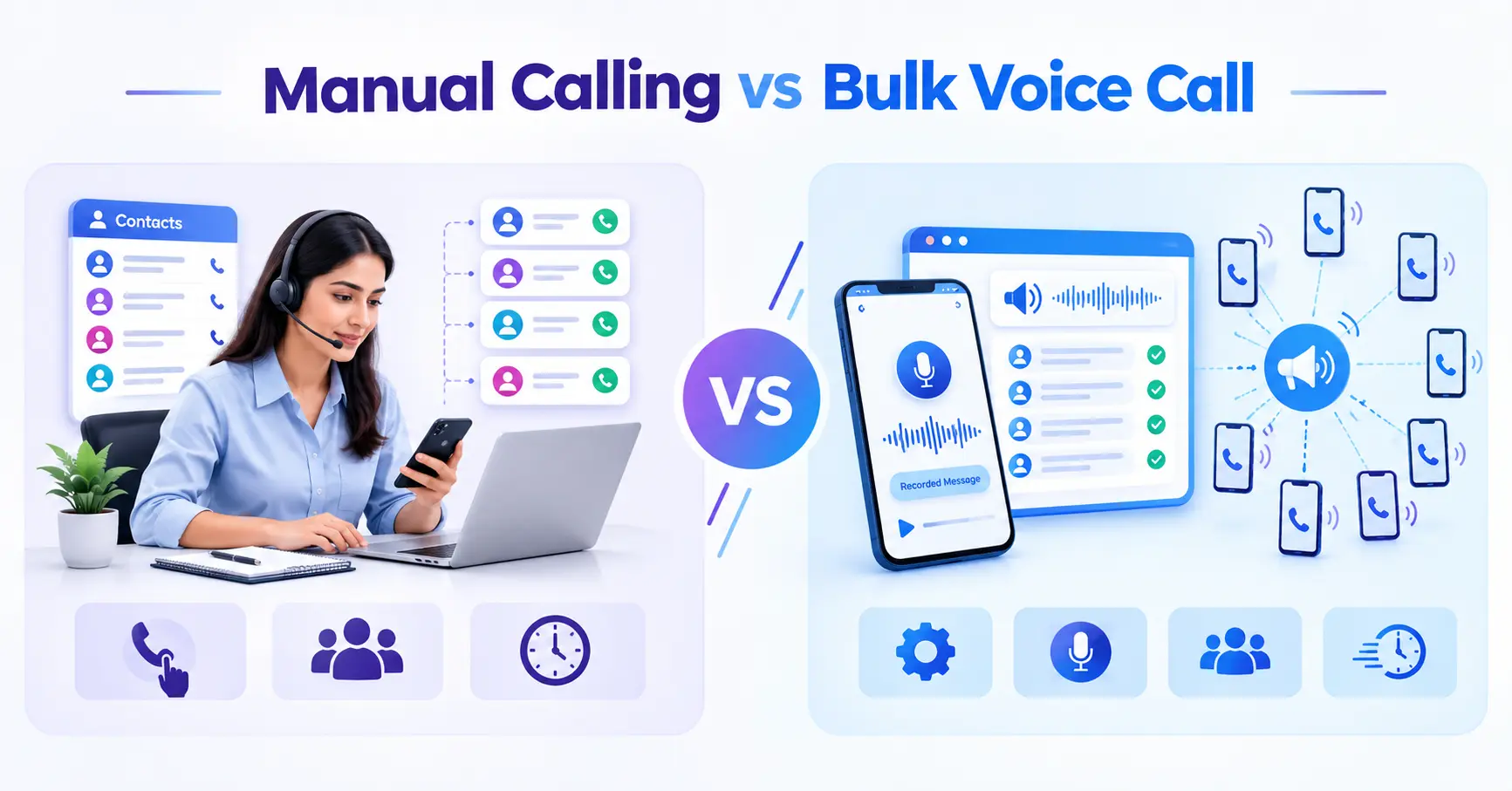 Bulk Voice Call vs Manual Calling Bulk Voice Call vs Manual Calling