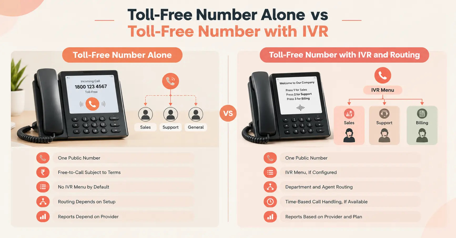 Toll-Free Number Alone vs Toll-Free Number with IVR Toll-Free Number Alone vs Toll-Free Number with IVR
