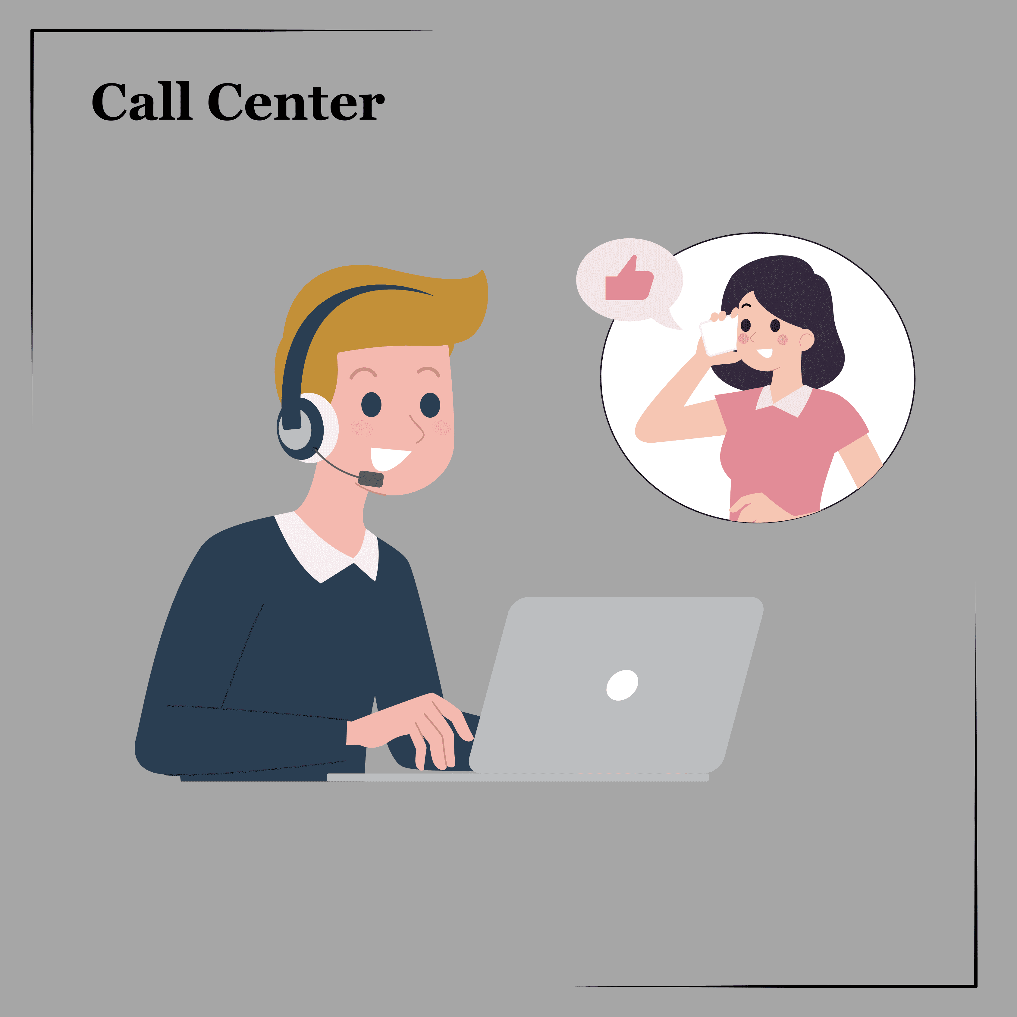 The illustration shows a woman using a smart speaker and smartphone for free international hands-free calls, highlighting voice command and modern communication tech.